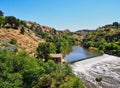 Water Flowing in Targus River, Toledo, Spain Royalty Free Stock Photo