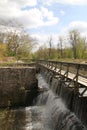 The waterfall on the canal.