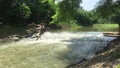 Water Flowing Through Rocks in Phachi River