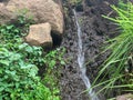 Water flows beside a stone at Pasuruan East Java