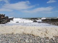 Water foam on Portmarnock Beach, Ireland