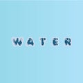 Water Font Vector Template Design Illustration