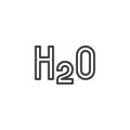 Water formula H2O line icon Royalty Free Stock Photo