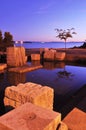 Water fountain at ambleside park Royalty Free Stock Photo