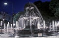 Water fountain on Avenida 9 de Julio at Night, Widest Avenue in the World, Buenos Aires, Argentina