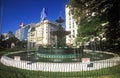 Water fountain on Avenida 9 de Julio, widest avenue in the world, Buenos Aires, Argentina