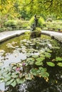 Water fountain in Central park Royalty Free Stock Photo