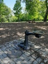 Water fountain in Central Park, Manhattan, New York City Royalty Free Stock Photo
