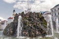 Water fountain closeup in Banska Bystrica, Slovakia.