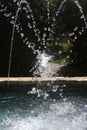 Water fountain in Dallas Arboretum garden Royalty Free Stock Photo