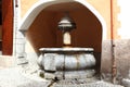 Fountain of Sighs, Great Gargoyle in BrianÃÂ§on, France Royalty Free Stock Photo