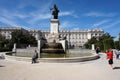 Water Fountain in Front of the Royal Palace in Madrid Spain Royalty Free Stock Photo