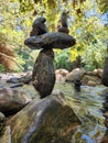 Water fountain in the garden, close-up of water faucet Royalty Free Stock Photo