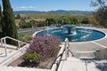 Water Fountain in a Garden at a Napa Valley Winery Royalty Free Stock Photo