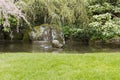 Water Fountain in Garden Pond Royalty Free Stock Photo