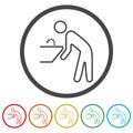 Water Fountain icons set - Illustration