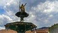 Water fountain with Inca warrior