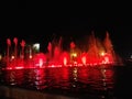 water fountain with lights and music Royalty Free Stock Photo