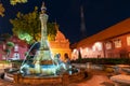 Water Fountain Near Christ Church Royalty Free Stock Photo