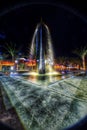 Water fountain at night time in Las Vegas