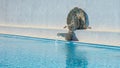 water fountain in the outdoor pool of the N1 air base in Pero Pinheiro