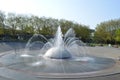 Water Fountain and Pacific Science Center in Seattle Royalty Free Stock Photo