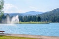 Water fountain in park of Ruidoso Royalty Free Stock Photo