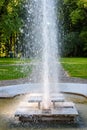 Water fountain in park. Splashing streams of fountain in Water s Royalty Free Stock Photo