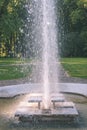 Water fountain in park. Splashing streams of fountain in Water s Royalty Free Stock Photo