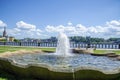 Water fountain in a park in Stockholm beside the river Royalty Free Stock Photo