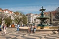 The Water Fountain at Rossio Square, Lisbon, Portugal Royalty Free Stock Photo