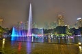 Water fountain show at KLCC park. Kuala Lumpur. Malaysia