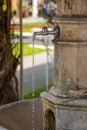 Water fountain on spa island in Piestany SLOVAKIA