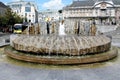 Water Fountain in St. Lambert Square Royalty Free Stock Photo