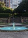 Water fountain with statue gardens