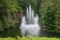Water fountain in sunken garden, Butchart Gardens, Victoria, Canada Royalty Free Stock Photo
