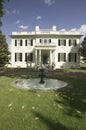 Water fountain and Virginia Governor's Mansion Royalty Free Stock Photo