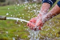 Water fountains in the nature Royalty Free Stock Photo