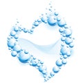 water frame in the form of heart. Royalty Free Stock Photo