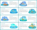 Water Fun Collection of Web Vector Illustration