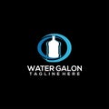 Water gallon logo concept vector