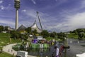 Lake view at the Olympiapark in Munich, Germany Royalty Free Stock Photo