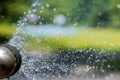 Water from a garden hose blurred water bokeh defocused Royalty Free Stock Photo