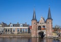 Water gate in the historical city Sneek