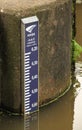 Water gauge rod in the lower area of the Zuidplaspolder