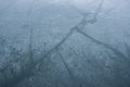 The water getting frost with an Ice sheet floating on in the winter season of Norway. Royalty Free Stock Photo