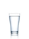 Water glass isolated on white background with clipping path included