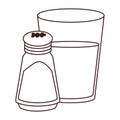 Water glass and salt shaker