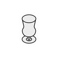 Water goblet colored icon. Can be used for web, logo, mobile app, UI, UX Royalty Free Stock Photo