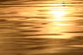 Water golden sunset background Royalty Free Stock Photo